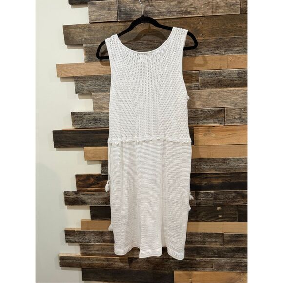 J Jill crocheted white dress size Large - Picture 2 of 9
